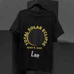 solar eclipse black t-shirt - printedgifthouse
