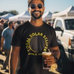 solar eclipse black t-shirt - printedgifthouse