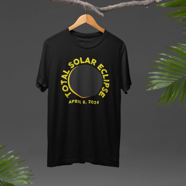 solar eclipse black t-shirt - printedgifthouse