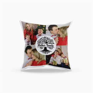 Family name photo collage cushion cover - printedgifthouse