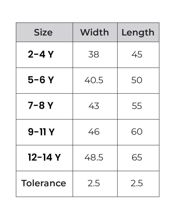 KIDS T-SHIRT SIZE CLASS