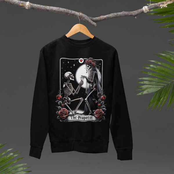 black tshirt and jumper -printedgifthouse
