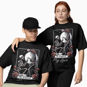 black tshirt and jumper -printedgifthouse