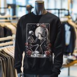 black tshirt and jumper -printedgifthouse