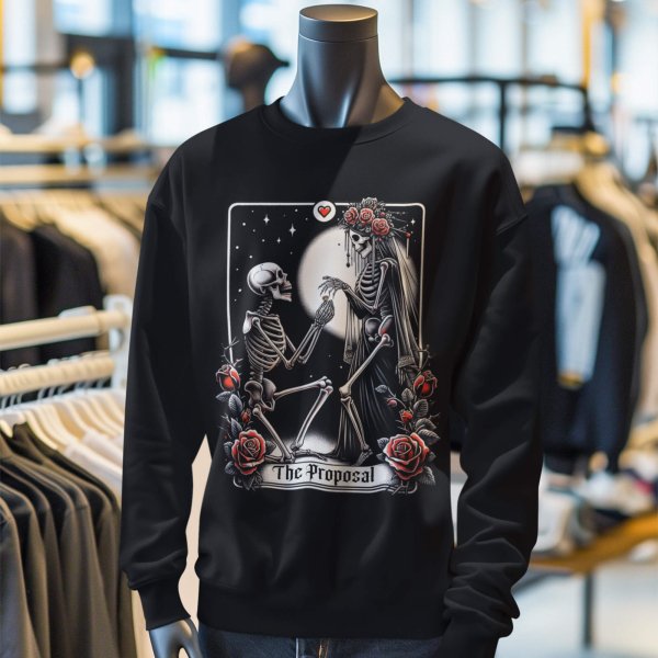 black tshirt and jumper -printedgifthouse