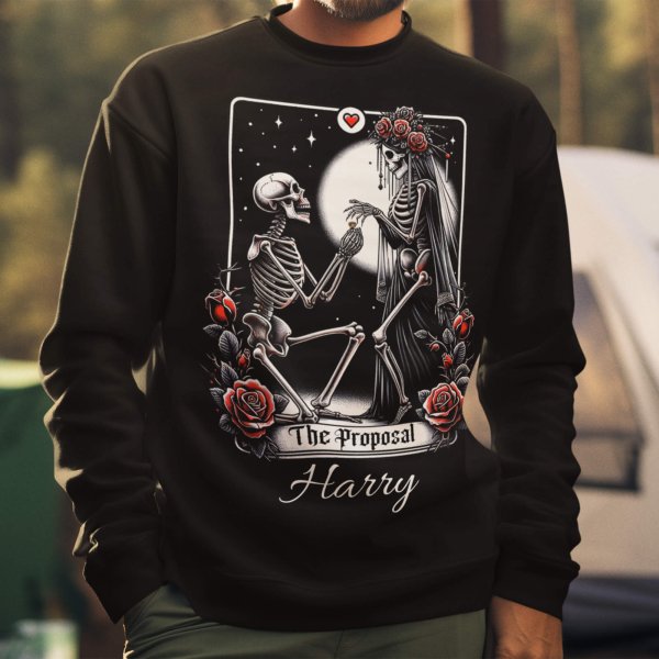 black tshirt and jumper -printedgifthouse