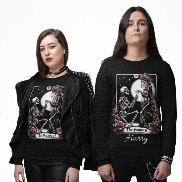 black tshirt and jumper -printedgifthouse