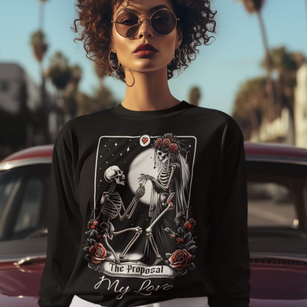 black tshirt and jumper -printedgifthouse