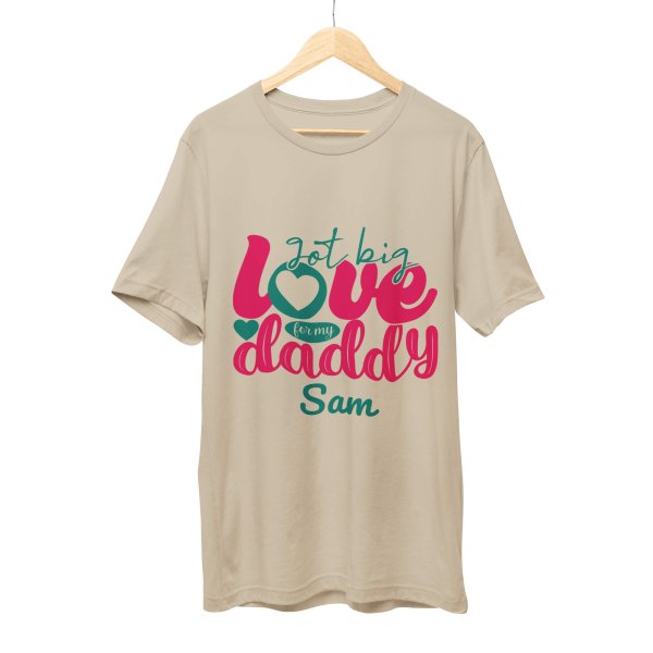 fathers day black and nude color kids t shirt - printedgifthouse