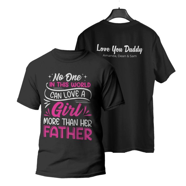 fathers day black t shirt for dad - printedgifthouse