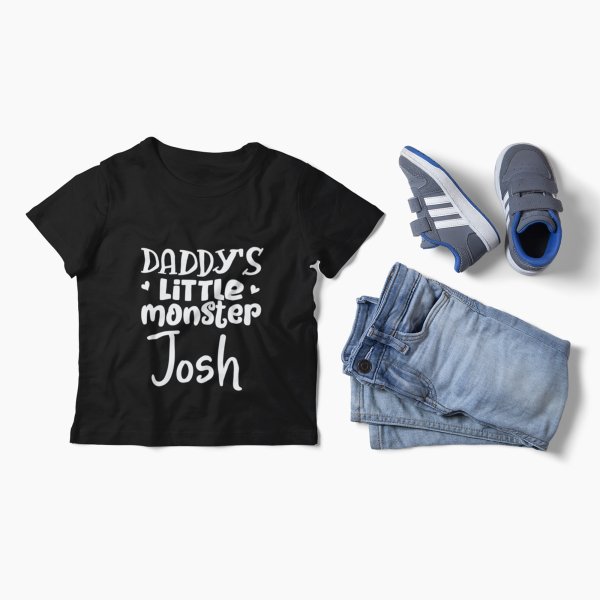 Mommy's Little Monster & Daddy's Little Monster Kids T-Shirt - printedgifthouse (11)