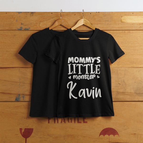 Mommy's Little Monster & Daddy's Little Monster Kids T-Shirt - printedgifthouse (7)