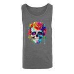 mens tank top - Day of the Dead Sugar Skull Art (2)