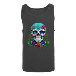 mens tank top - Day of the Dead Sugar Skull Art (3)