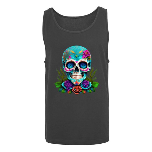 mens tank top - Day of the Dead Sugar Skull Art (3)