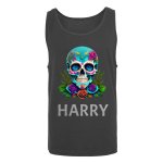 mens tank top - Day of the Dead Sugar Skull Art (8)