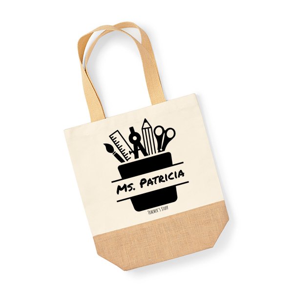 Teacher's Essentials Personalised Canvas Tote Bag