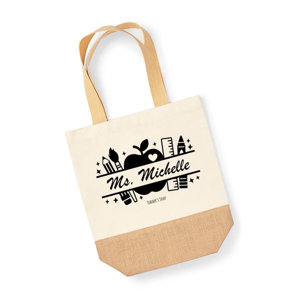 Teacher's Essentials Personalised Canvas Tote Bag